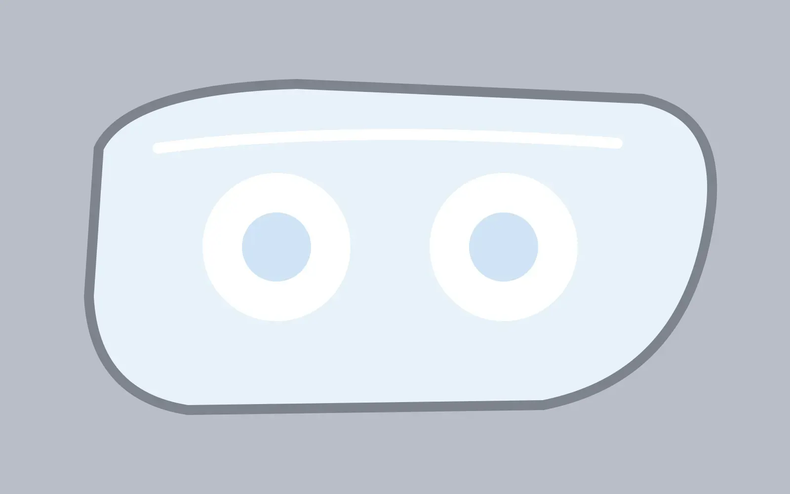 Illustration of the same headlight restored to clear